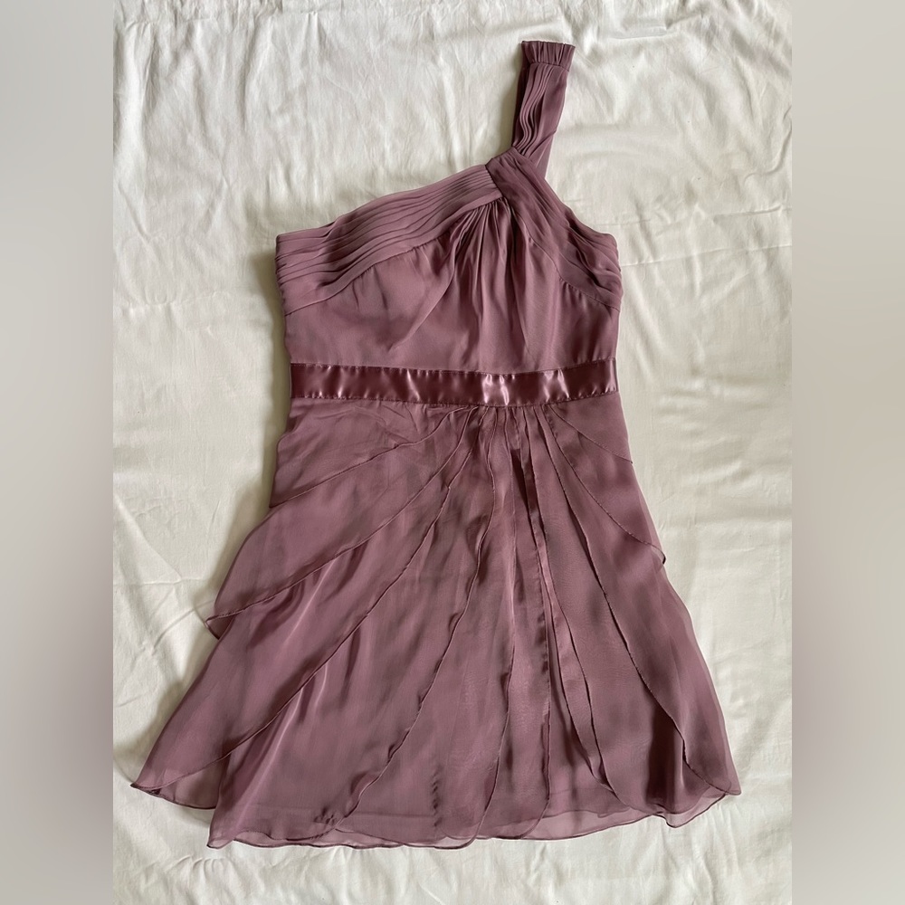 Adrianna Papell Gorgeous One Shoulder Bridesmaid Dress Size 10